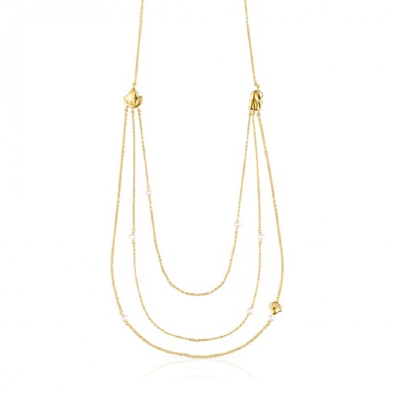 Tous Oceaan Shells-chains With Pearls Halskette Gold | Österreich-CVUPJQ243