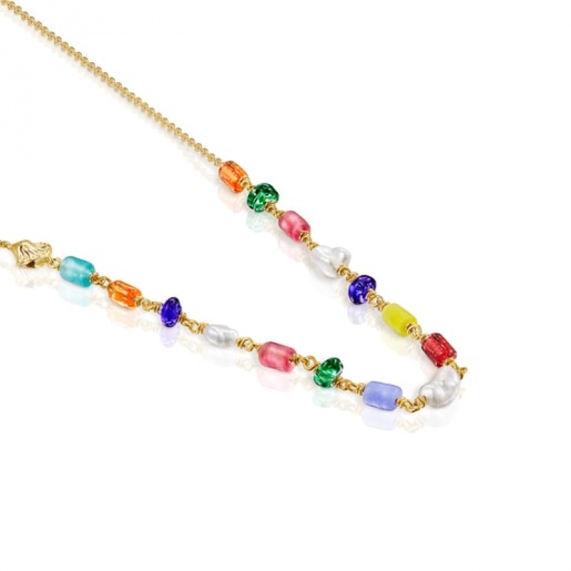 Tous Oceaan With Pearls Halskette Gold | Österreich-PSKDHA325