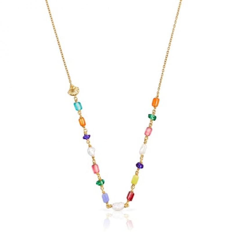 Tous Oceaan With Pearls Halskette Gold | Österreich-PSKDHA325