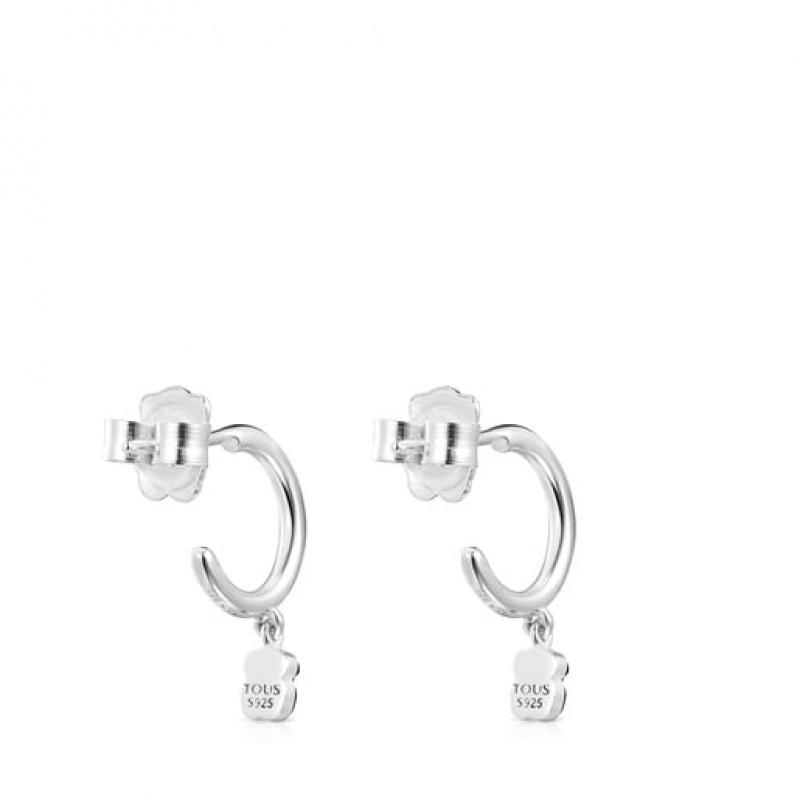 Tous Onyx 13cm Mini Onix Ohrringe Silber | Österreich-LIPVNS490
