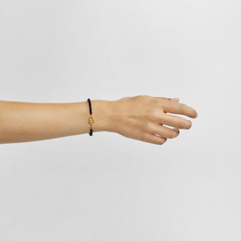 Tous Onyx Manifesto Armband Schwarz Gold | Österreich-ZCBDSQ026