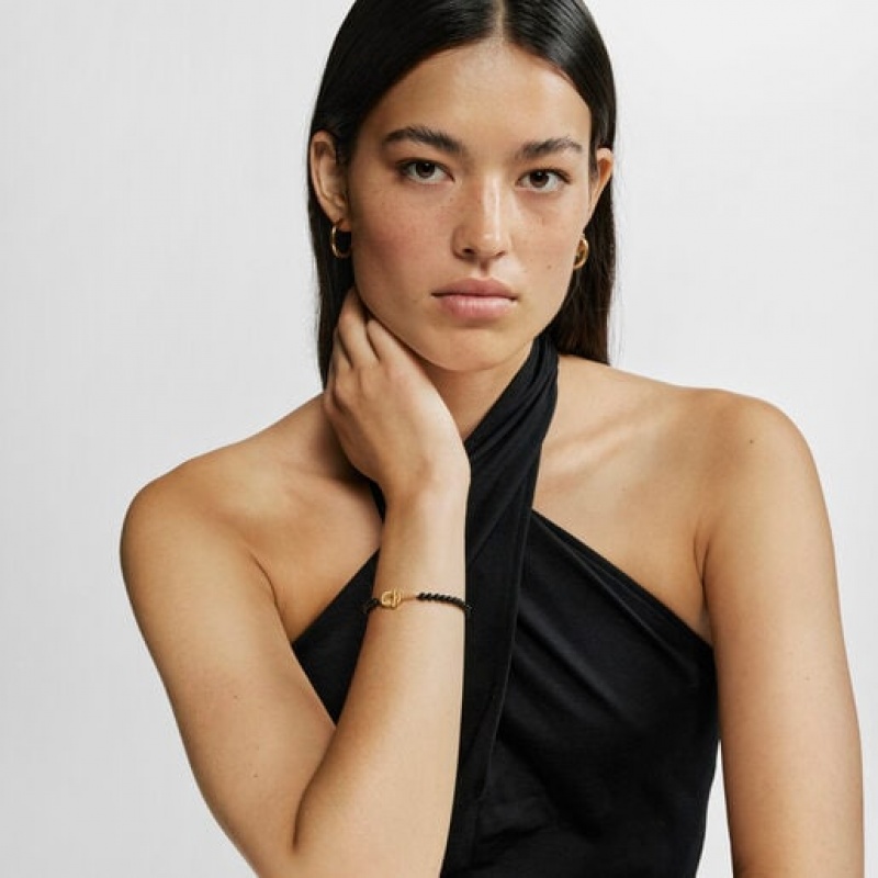 Tous Onyx Manifesto Armband Schwarz Gold | Österreich-ZCBDSQ026