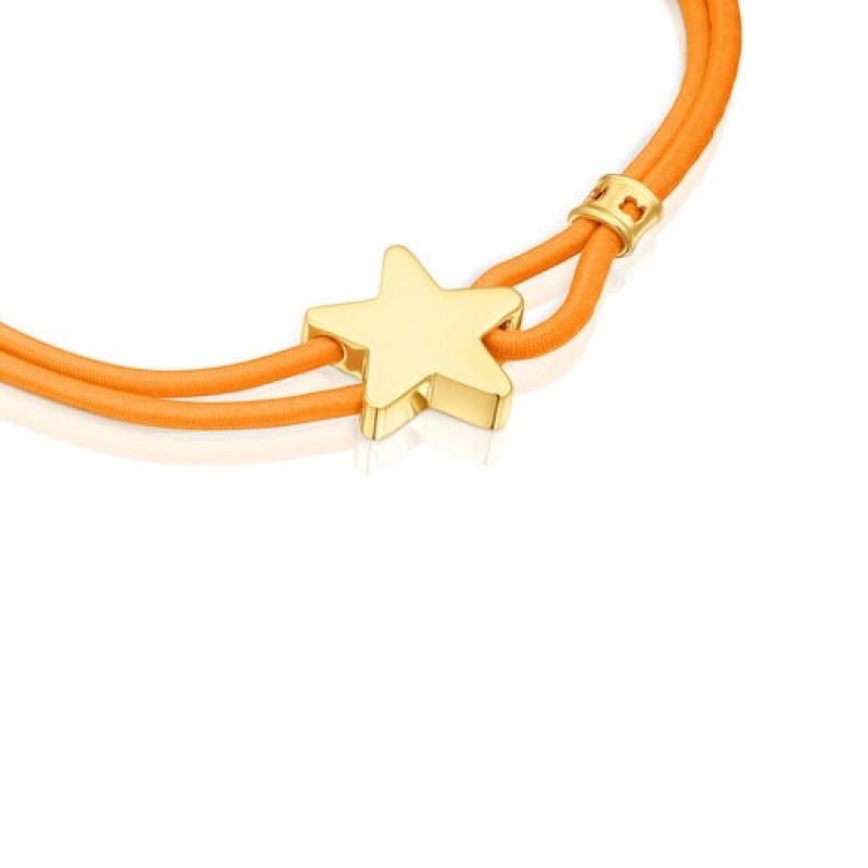Tous Orange Elastic With Star Sweet Dolls Armband Orange Gold | Österreich-CWSDEN016