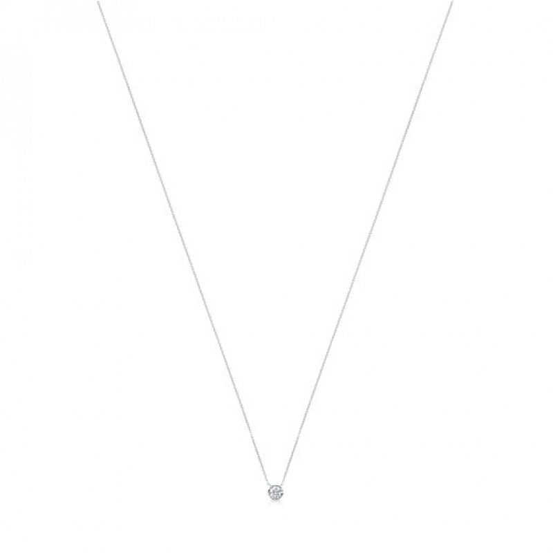 Tous Osos With Diamonds 010ct Boca Halskette Silber | Österreich-HITWPZ890