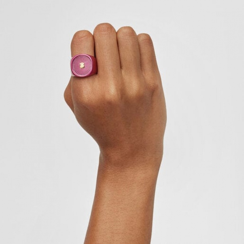 Tous Oursin Seal Ring Fuchsie | Österreich-GVJUYW372
