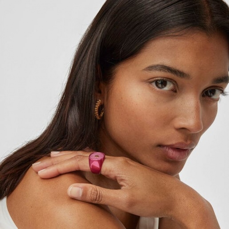 Tous Oursin Seal Ring Fuchsie | Österreich-GVJUYW372