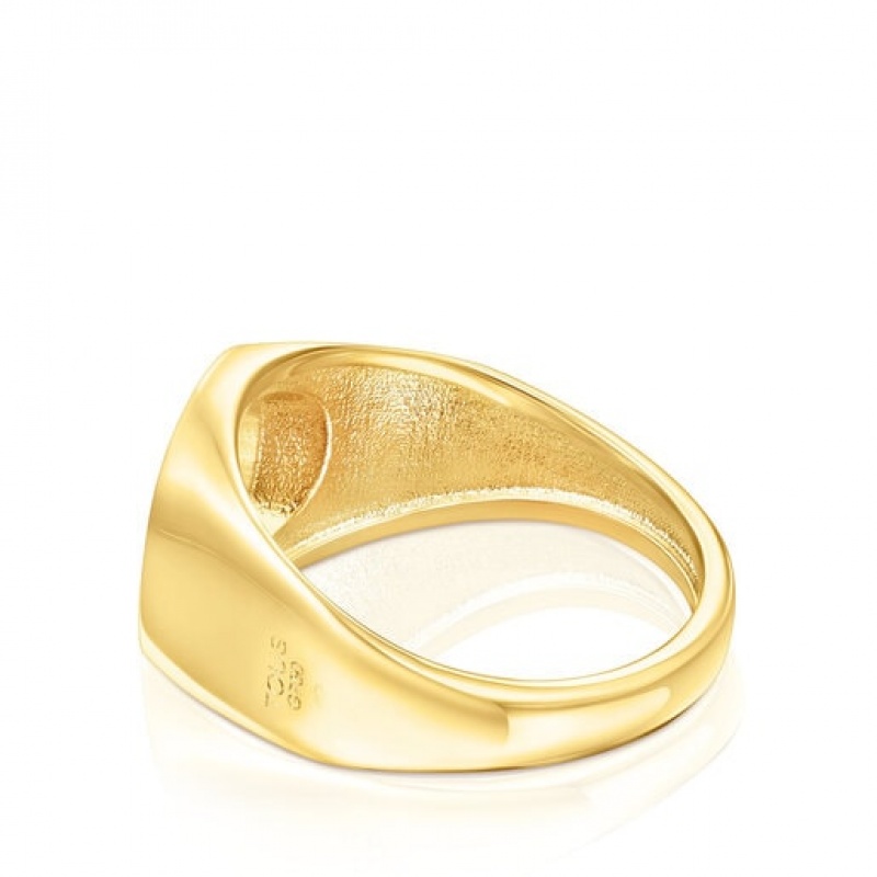 Tous Oursin Signet Ring Gold | Österreich-TXLSJW018