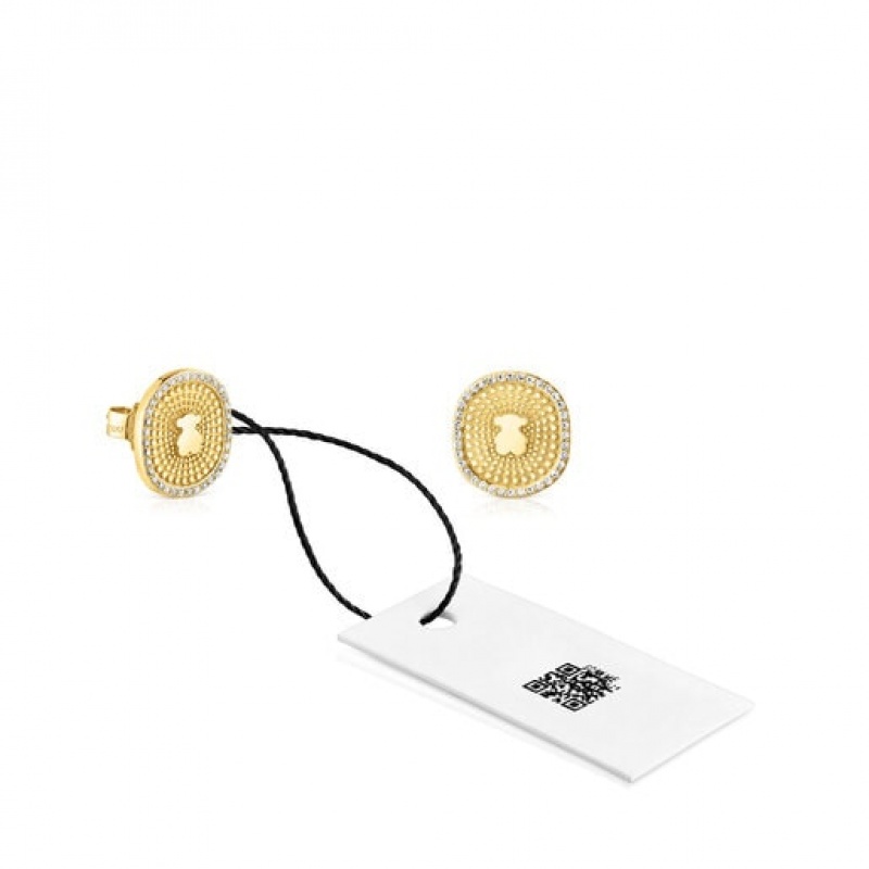 Tous Oursin With Diamonds Ohrringe Gold | Österreich-BJEDGK973