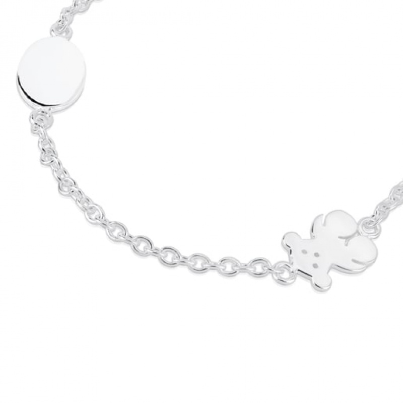 Tous Oval Bear Motifs Armband Silber | Österreich-QBWDAK543