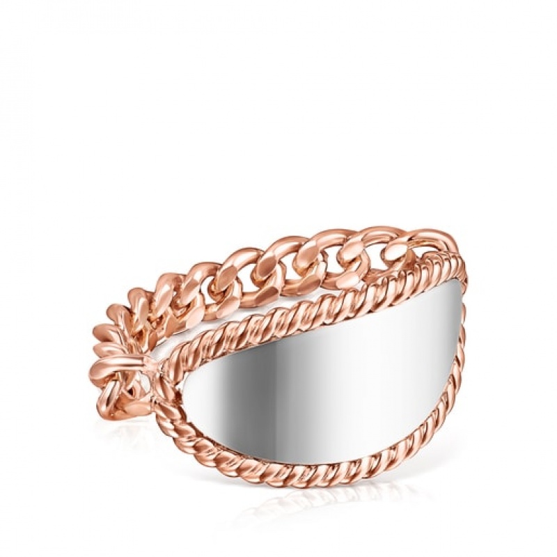 Tous Oval Medallion Minne Ring Rosa Gold | Österreich-NSWDQM738