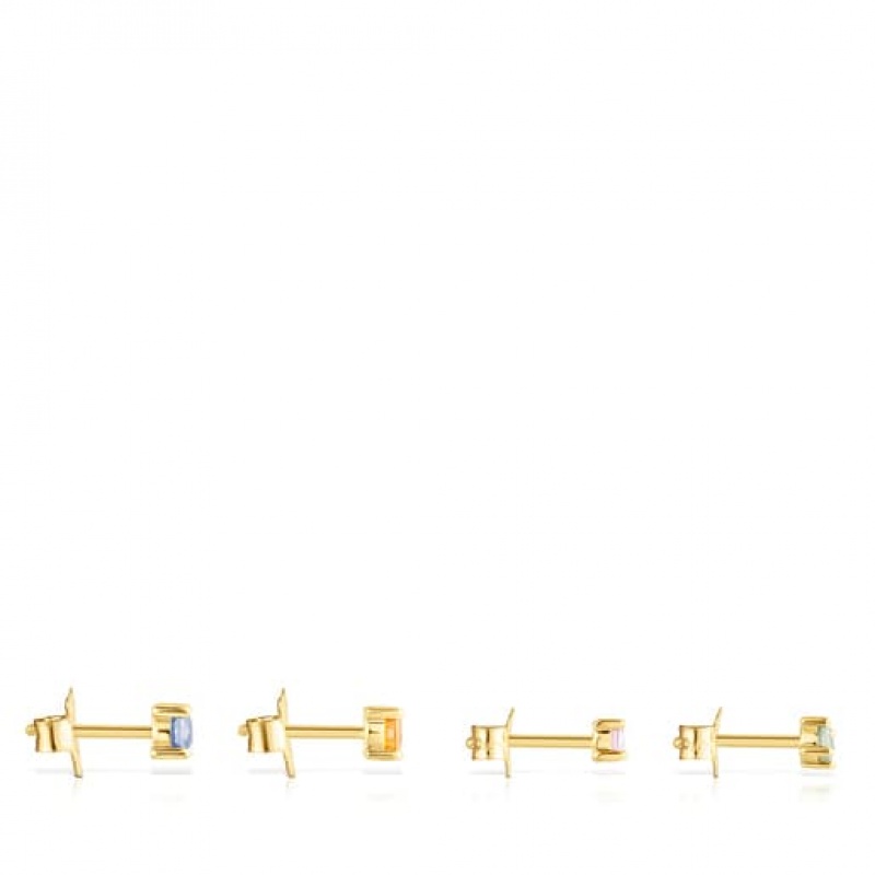 Tous Pack Of Glaring With Sapphires Ohrringe Gold | Österreich-GDFYZR381