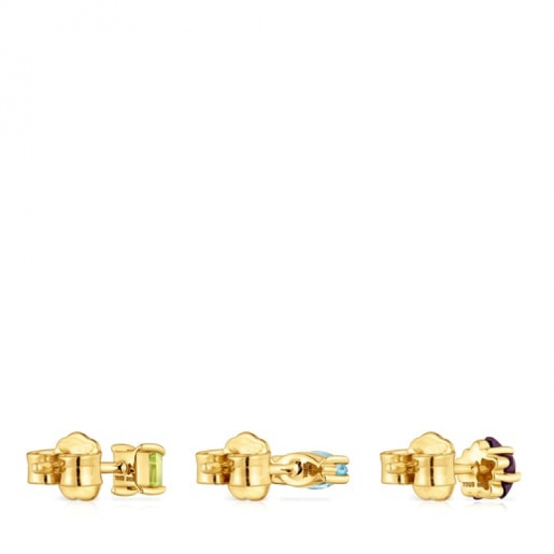 Tous Pack Of Small With Gemstones Sugar Party Ohrringe Gold | Österreich-CIDUHZ789