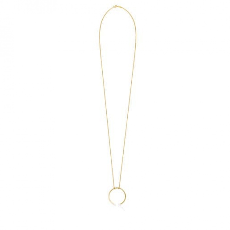 Tous Pearl 4cm Batala Halskette Gold | Österreich-LXPDBC408