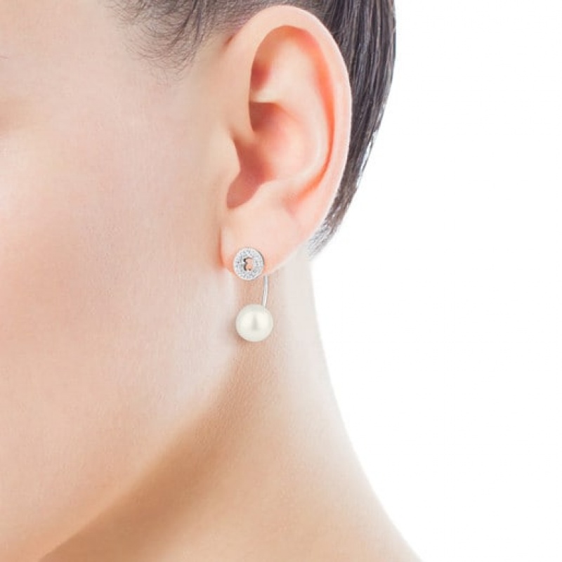 Tous Pearl Extension With Pearl Ohrringe Silber | Österreich-ZNFGWP385