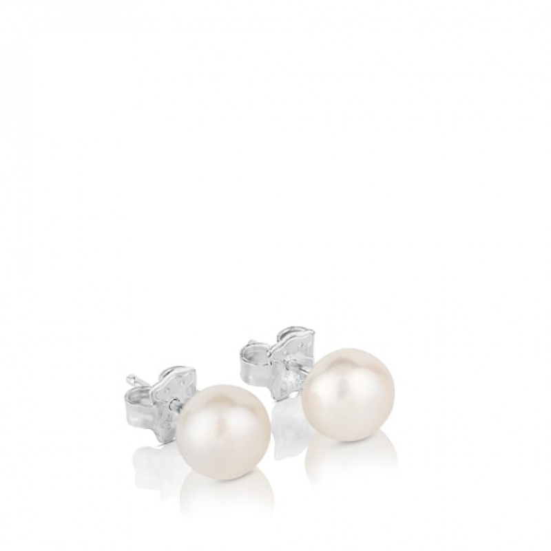 Tous Pearl With Pearl Ohrringe Silber | Österreich-QPJWVZ879