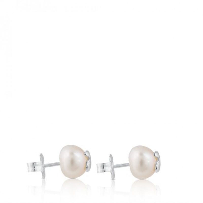 Tous Pearl With Pearl Ohrringe Silber | Österreich-HJWXLO817