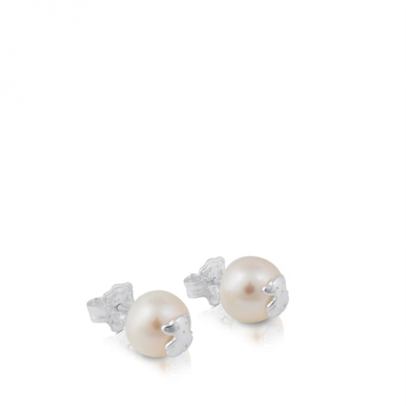 Tous Pearl With Pearl Ohrringe Silber | Österreich-HJWXLO817