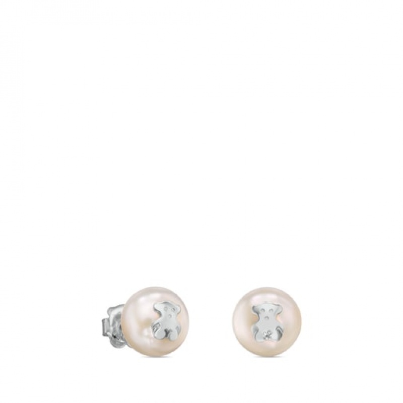 Tous Pearl With Pearl Ohrringe Silber | Österreich-HJWXLO817