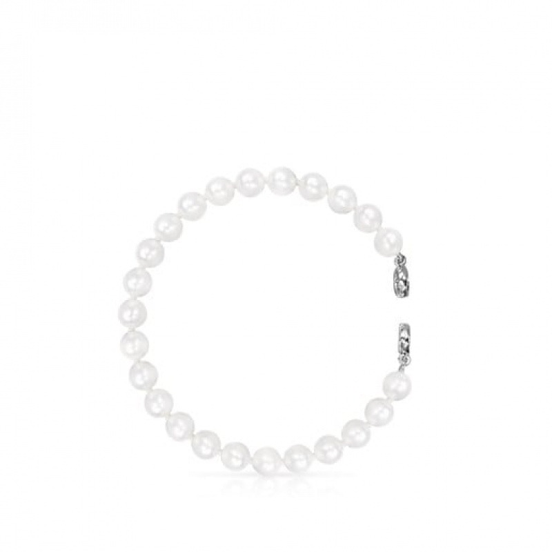 Tous Pearls 175cm Hold Armband Silber | Österreich-QIMEWK874