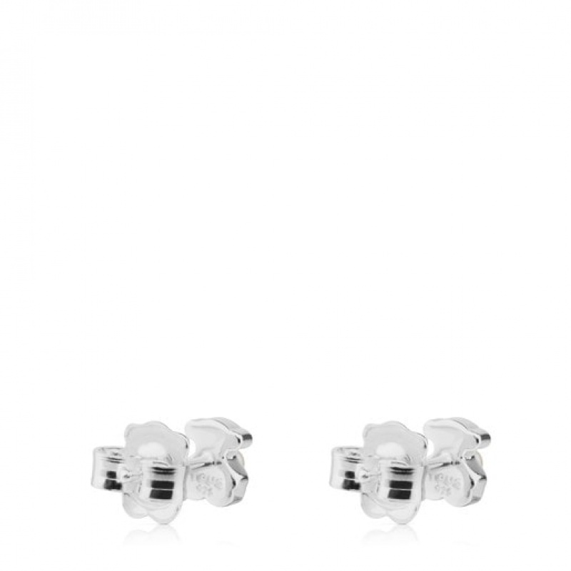 Tous Pearls Bear Motif Super Power Ohrringe Silber | Österreich-GOERFQ086