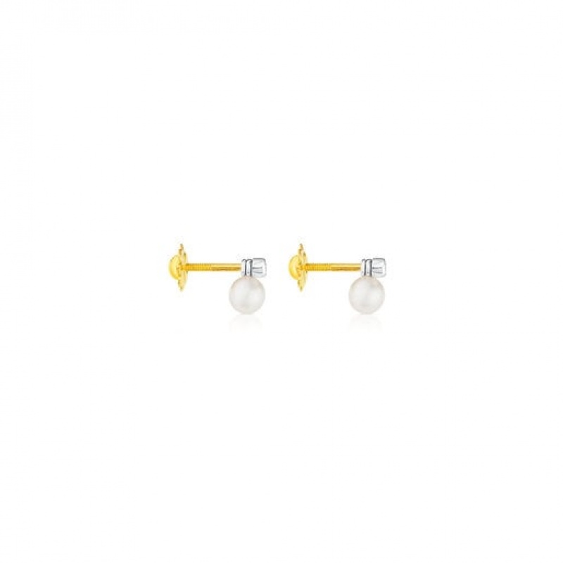 Tous Pearls Diamonds Ohrringe Gold | Österreich-AUPKQC304