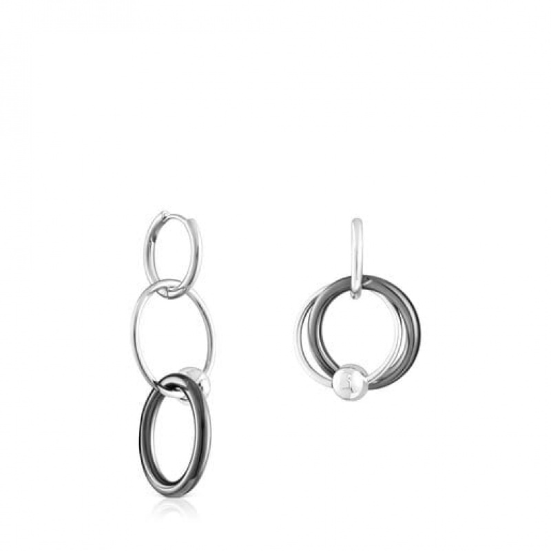 Tous Plump Double Hoop Ohrringe Silber | Österreich-VZPDNX241