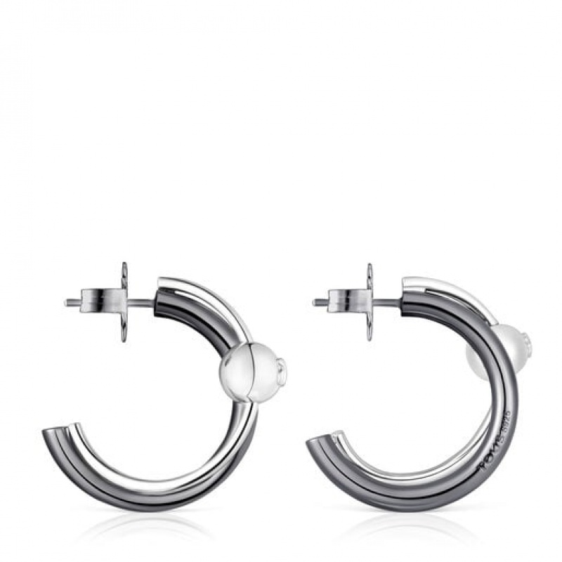 Tous Plump Double Hoop Ohrringe Silber | Österreich-CEBTAX123