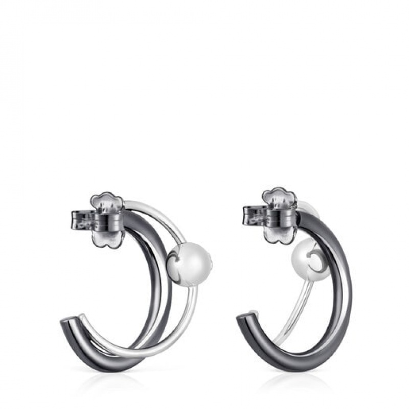 Tous Plump Double Hoop Ohrringe Silber | Österreich-CEBTAX123
