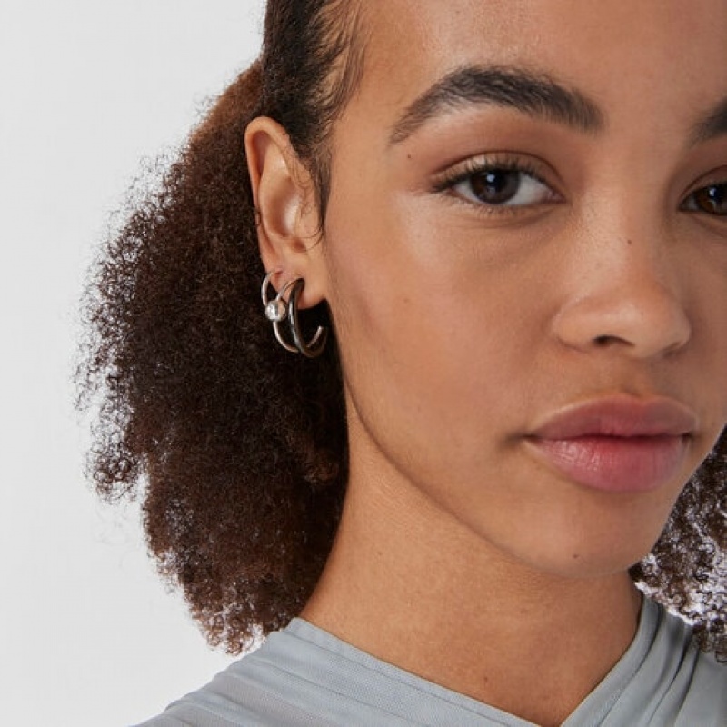 Tous Plump Double Hoop Ohrringe Silber | Österreich-CEBTAX123