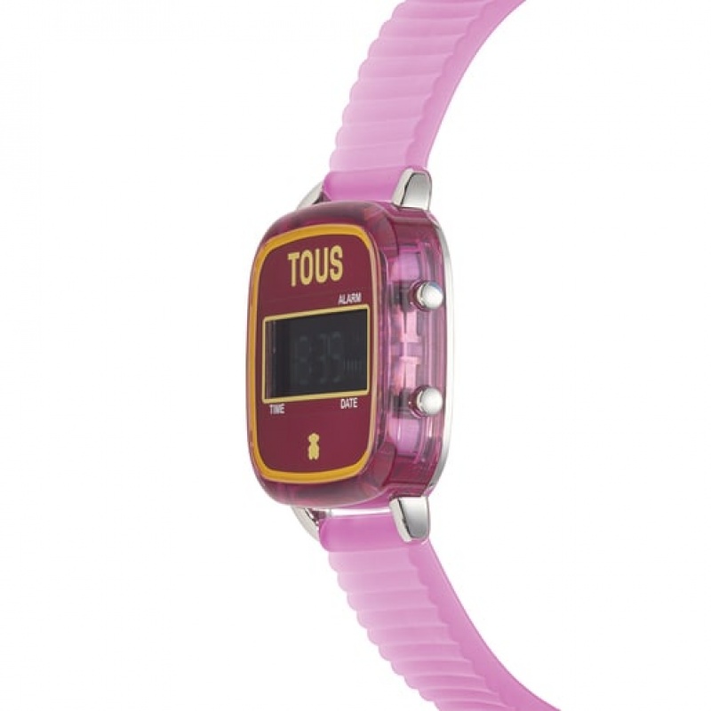Tous Polycarbonate With Silikon Riemen D Logo Fresh Digitale Uhren Rosa | Österreich-SDZGYN237