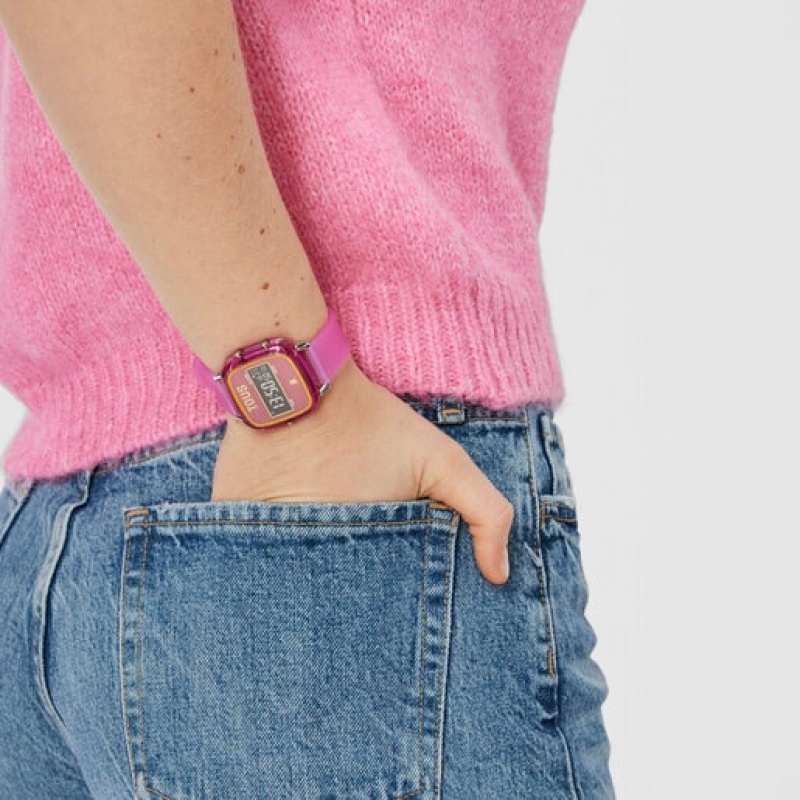 Tous Polycarbonate With Silikon Riemen D Logo Fresh Digitale Uhren Rosa | Österreich-SDZGYN237