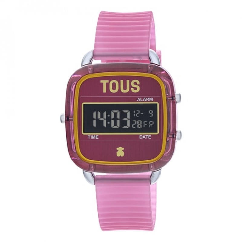 Tous Polycarbonate With Silikon Riemen D Logo Fresh Digitale Uhren Rosa | Österreich-SDZGYN237