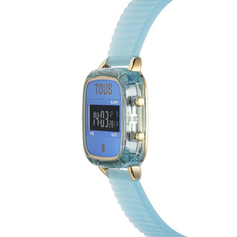 Tous Polycarbonate With Silikon Riemen D Logo Fresh Digitale Uhren Hellblau | Österreich-SMXHOP236
