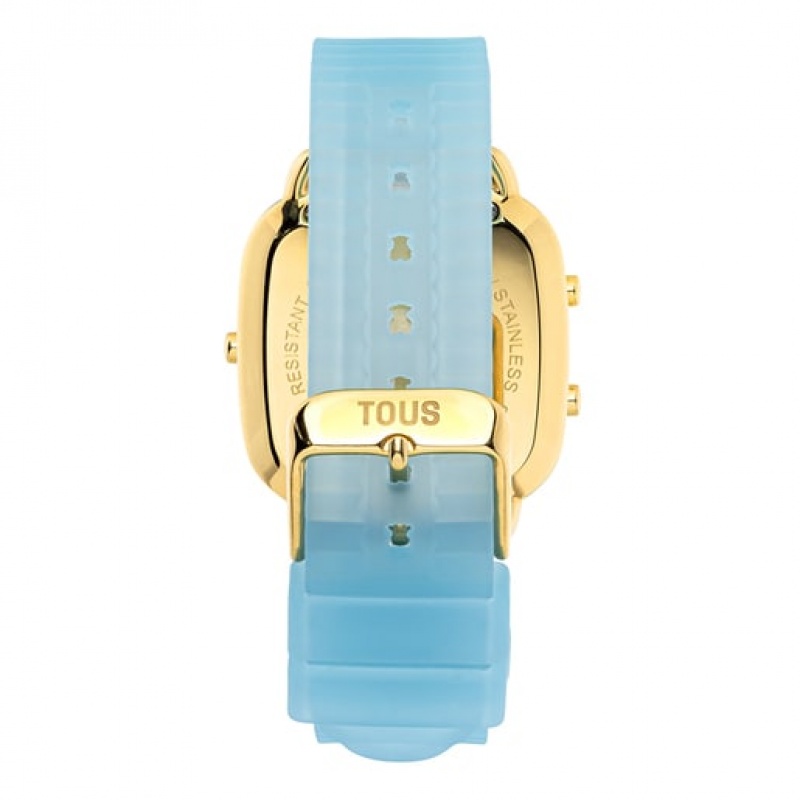 Tous Polycarbonate With Silikon Riemen D Logo Fresh Digitale Uhren Hellblau | Österreich-SMXHOP236