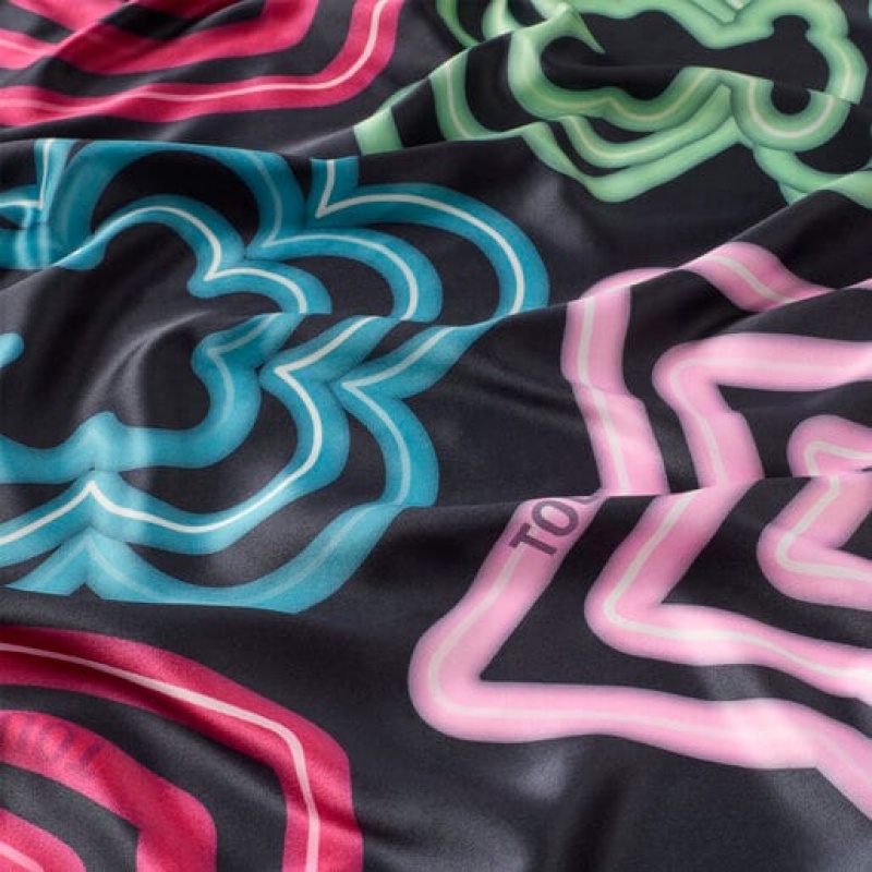 Tous Polyester Jelly Schal Schwarz Mehrfarbig | Österreich-TFDPAG743