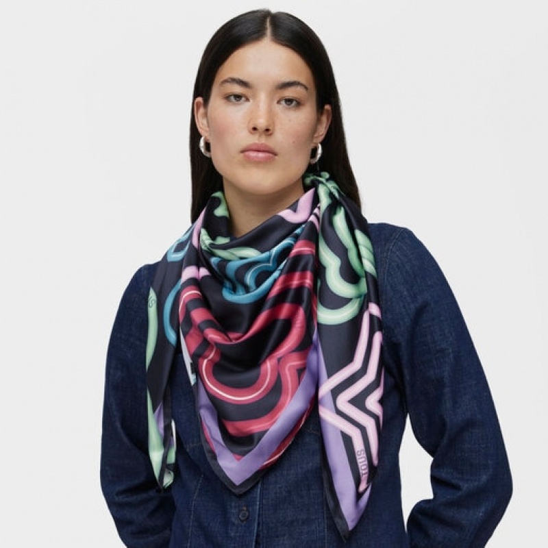 Tous Polyester Jelly Schal Schwarz Mehrfarbig | Österreich-TFDPAG743