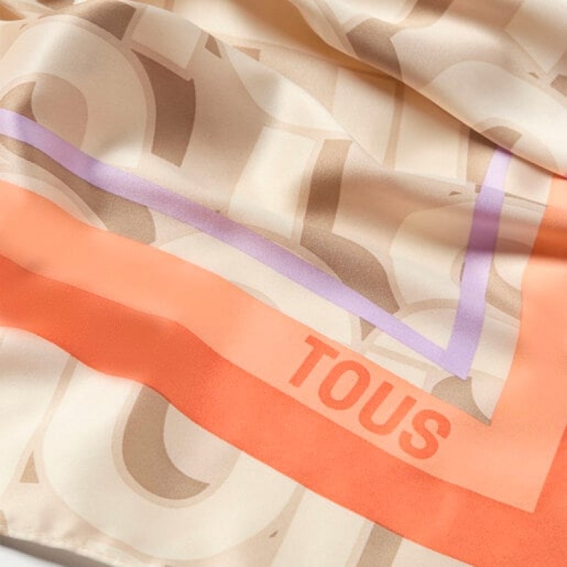 Tous Polyester Manifesto Schal Beige | Österreich-YERMUB791