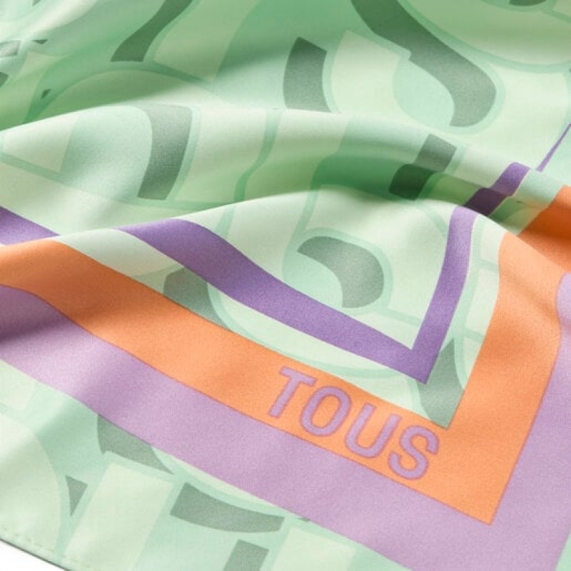 Tous Polyester Manifesto Schal Mintfarben | Österreich-WMRCVG975