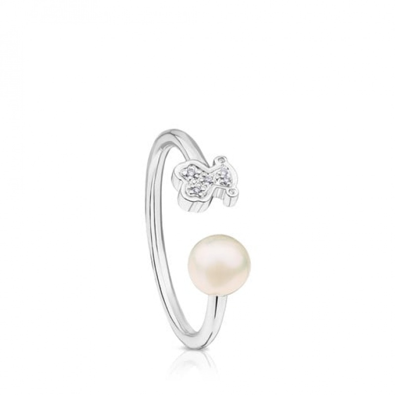 Tous Puppies With Diamond Ring Silber | Österreich-ZIOSNV851