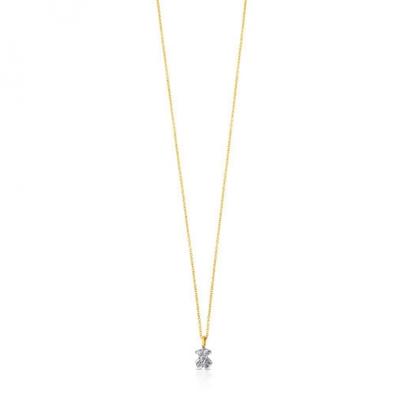 Tous Puppies With Diamonds Halskette Gold | Österreich-QLVOHN876