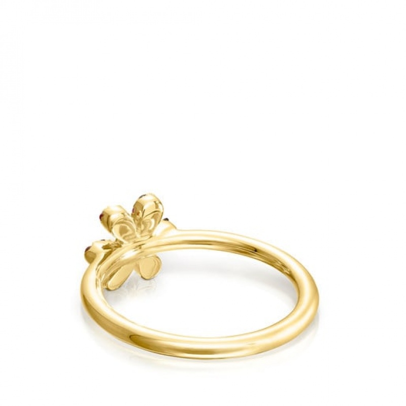 Tous Real Mix Bloom With Gemstones Ring Gold | Österreich-LYBVUS012