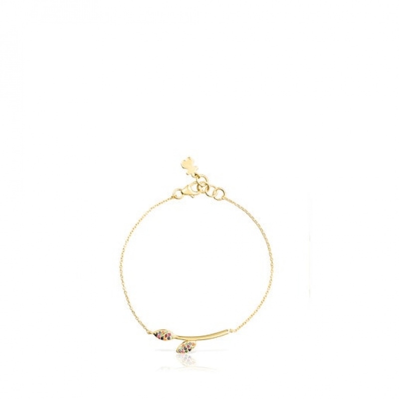 Tous Real Mix Leaf With Gemstones Armband Gold | Österreich-TJRIOL947