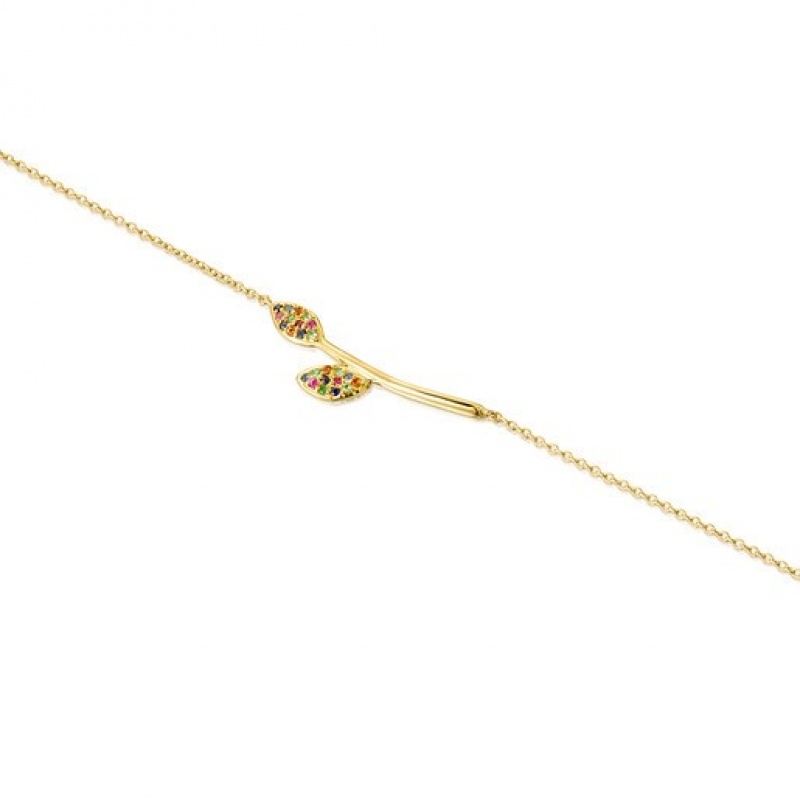 Tous Real Mix Leaf With Gemstones Armband Gold | Österreich-TJRIOL947