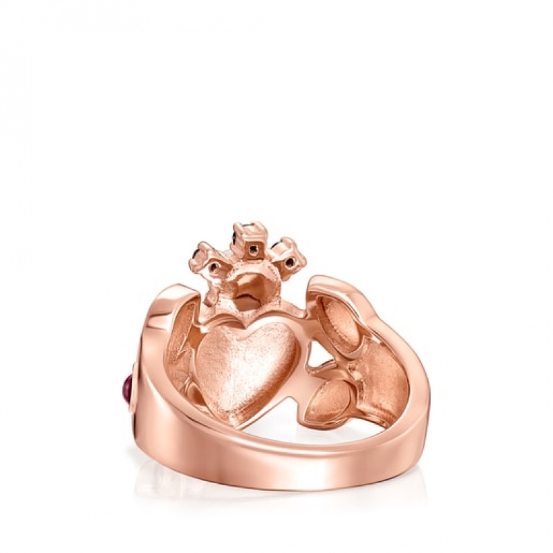 Tous Real Sisy With Gemstones Ring Rosa Gold | Österreich-YEHNFC345