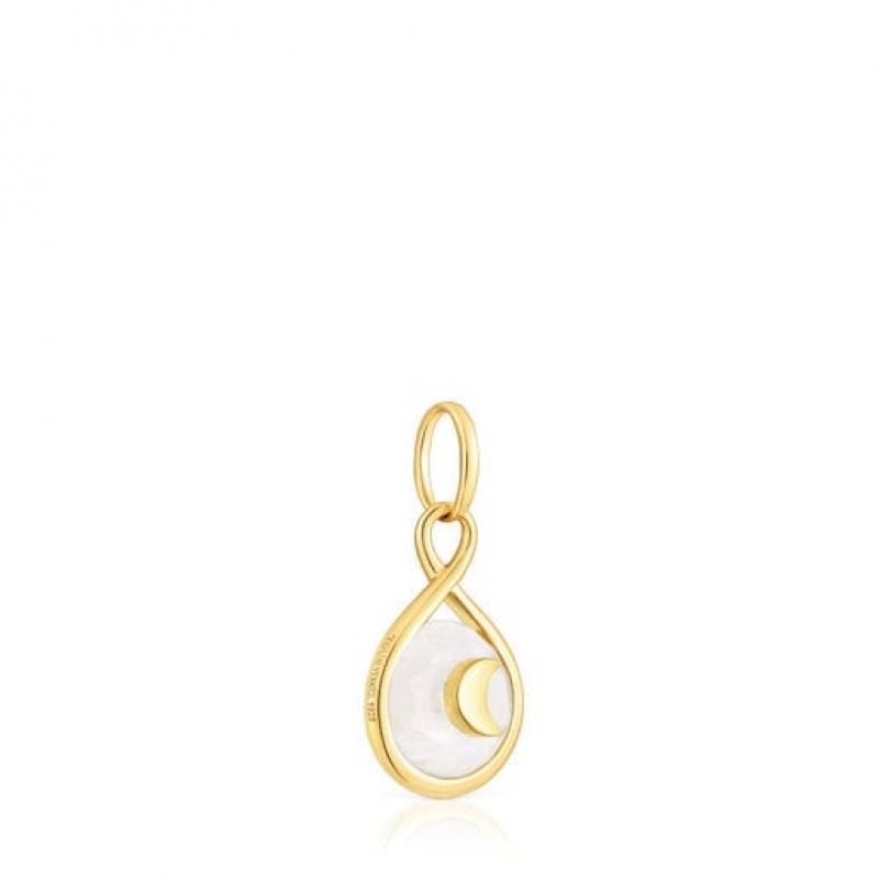 Tous Reversible With Moonstone Alma Motif Anhänger Gold | Österreich-HSPDNW327