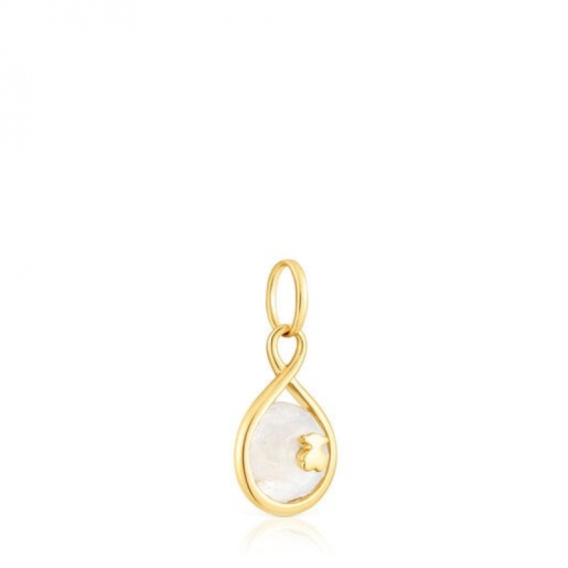 Tous Reversible With Moonstone Alma Motif Anhänger Gold | Österreich-HSPDNW327
