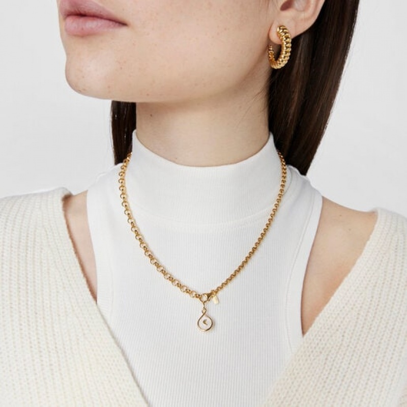 Tous Reversible With Moonstone Alma Motif Anhänger Gold | Österreich-HSPDNW327