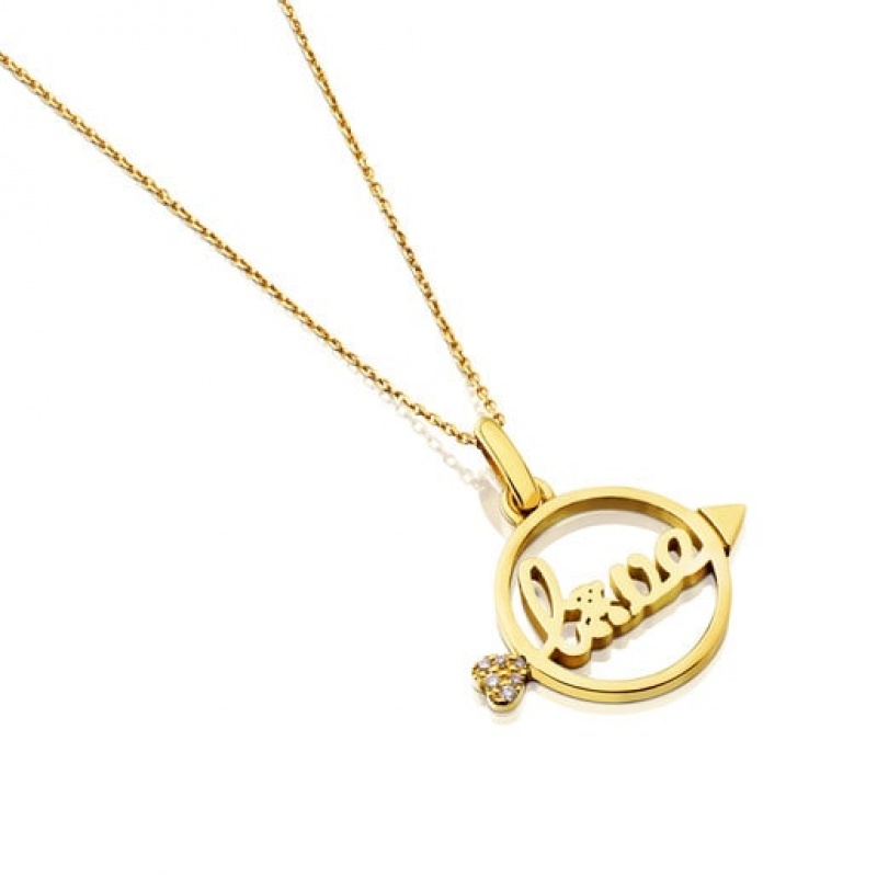 Tous San Valentin With Diamond Halskette Gold | Österreich-KXWHJE691