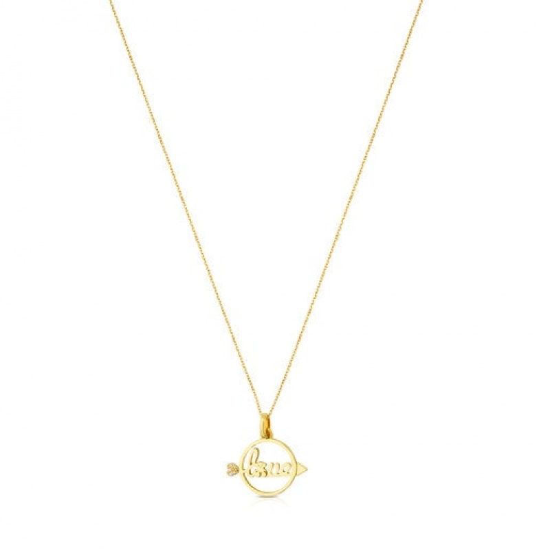 Tous San Valentin With Diamond Halskette Gold | Österreich-KXWHJE691