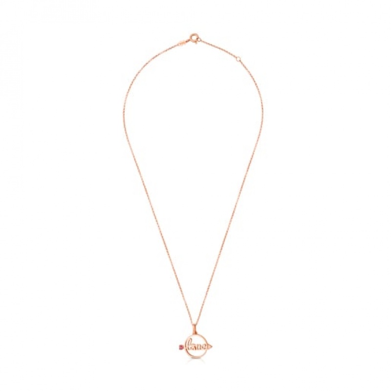 Tous San Valentin With Ruby Halskette Rosa Gold | Österreich-XWDRKZ860